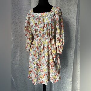 Style & Co. Multicolor Floral Long Sleeve Dress